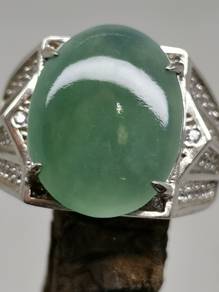 Ais Hijau Muda Giok Jadeite Jed Burma Asli Type A