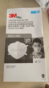 3M 9502+ N95 Respirator Mask (50pcs) – Baru 