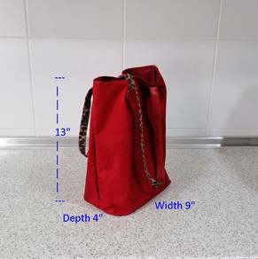 Foldable Tote Bag Shopping Bag - Red