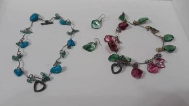 Jade necklace & earrings