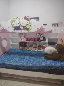 katil budak hello kitty children bunk bed