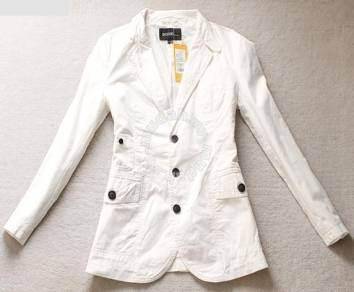 READY STOCK WHITE STYLISH BLAZER COAT SUiT JACKET