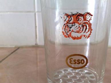 3501 cawan antik antique esso glass