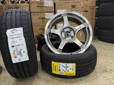 Sport Rim Baru 16 Advan GT Hyper Black Siap Tayar