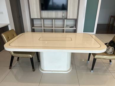 marble table with 5 dinning chair(s)