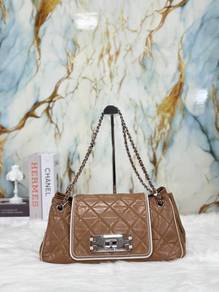 Chanel Lambskin Quilted East West Accordion Flag