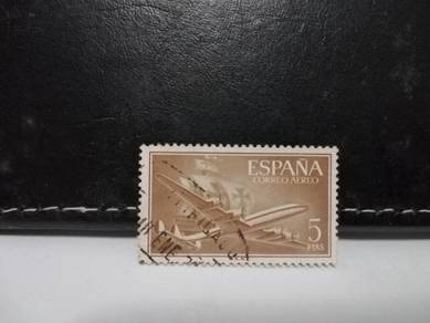 1955 Spain Stamp Aircraft Ship Mail Delivery