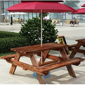 Canteen Table Outdoor Picnic Garden Set Umbrella