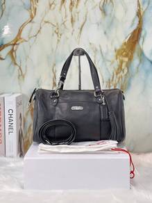 Coach Black Avery Satchel bag with Strap