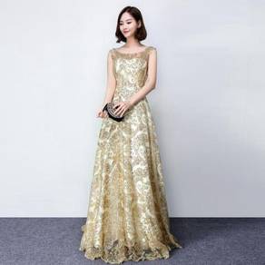 Gold glitter wedding bridal prom dress RBP0252