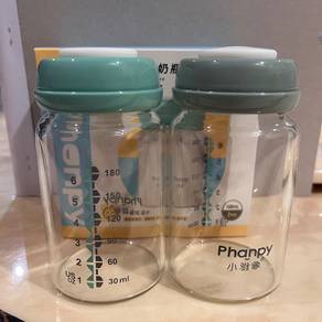 2 pcs Phanpy Milk Storage Glass Bottle
