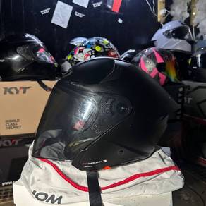 (used) kyt ttr-jet matte black (openface helmet) 