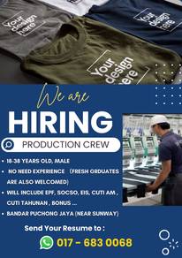 OPERATOR MESIN (LELAKI) - Puchong Jaya