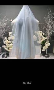 Veil Sky Blue/Baby Blue (sesuai untuk Bertunang)