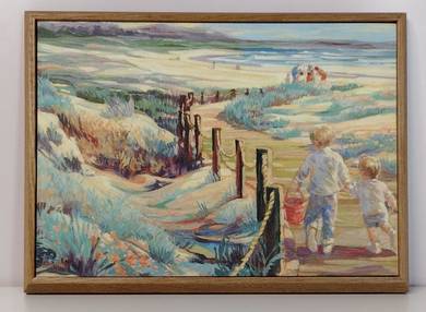 Seaside Path Lithograph Print