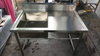 single bowl sink with table