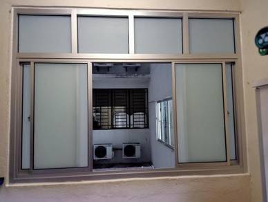 Tingkap Sliding bilik solat - (Aluminium-Kaca)