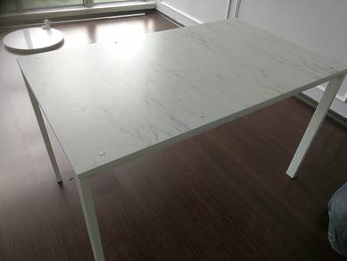 Steel Leg Marble Style Wooden Table TY922