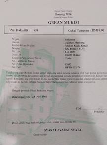 Others Land in Machang, KTN