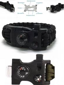 15in1 Paracord Thermometer Compass Fire Whistle