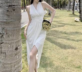 white elegant dress
