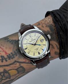 Custom Grand Seiko Mod 39mm GS SBGM221 GMT Cream