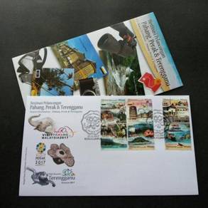 First Day Cover Pahang Perak Terengganu Msia 2017