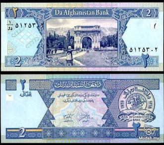 Afghanistan 2 afganis 2002 p 65 unc