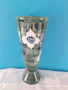 Hand-painted Greenish‐Blue Ceramic Vase