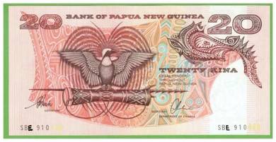 Papua new guinea 20 kina 1996 - Pick P10b2  unc