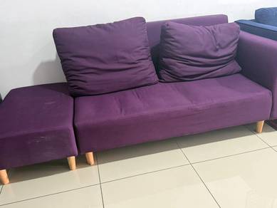 Sofa L shape purpe cantik