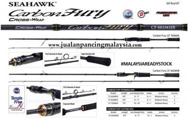 Seahawk carbon fury cross wrap rod
