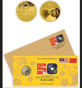 Nordic Coin Card 50th Msia China Diplomatic 2024