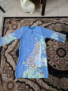 baju kurung batik biru