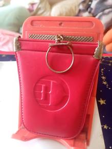 MAS airlines red leather purse 
