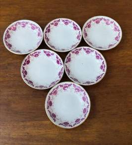 Oriental sauce plate liling China pink floral
