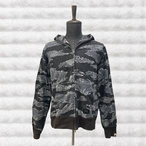 Bathing Ape BAPE Full Zip Black Camo Tiger Hoodie