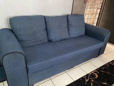 sofa 3 seater + stool like new