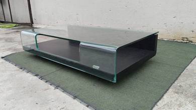 YE42A Meja Kopi Kaca 140x80cm Glass Coffee Table