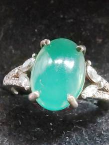 Ice Dark Green Natural Burma Jadeite Jade Type A