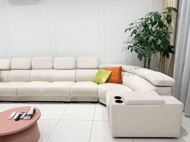 Minimalist Creamy 7-Seater Sofa