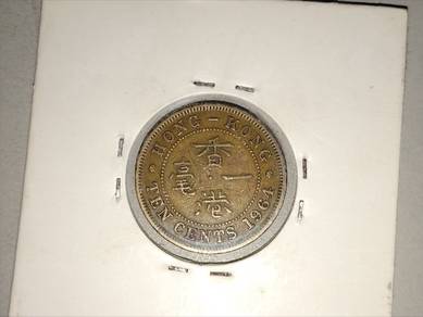 1/10 Dollar Coin Hong Kong 1964