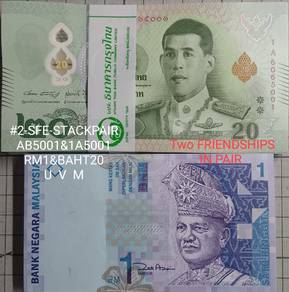 Thailand polymer 20Baht & Malaysia Rm1 Stacks