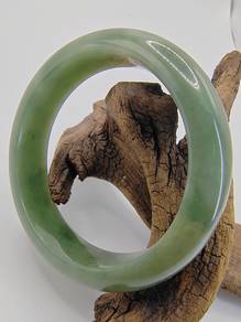 Gelang Giok Jadeite Jed Burma 56.30mm Hijau Ais