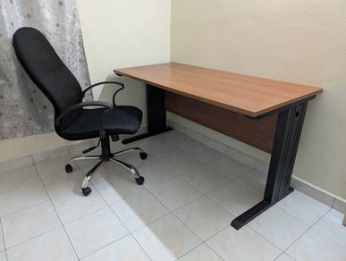 Office Desk and Ergonomic Chair Set