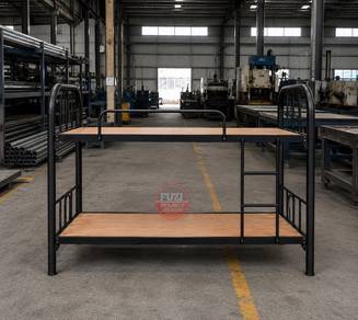 Katil Double Decker Besi Tebal 50mm – Tahan Lasak