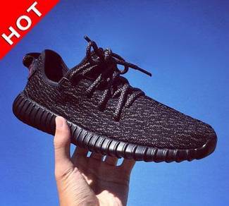 [PROMO Black Sneakers Slip On Shoes Kasut Murah