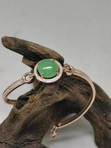 Icy Ice Green Burma Jadeite Jade Bracelet