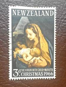 3D. Stamp New Zealand Christmas 1966