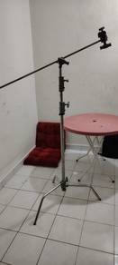 Heavy-Duty C-Stand with Boom Arm and Grip Head